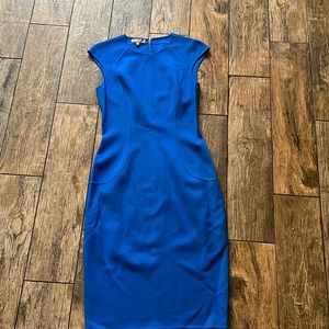 Michael Kors Collection Bold Royal Blue Midi Sheath Dress